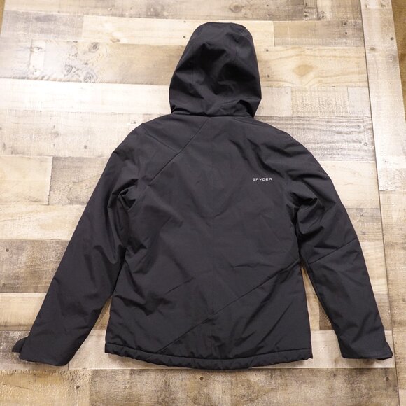 Spyder Women’s Medium Black Ski Jacket Aqua Zip F17 Winter Snow - Picture 9 of 13